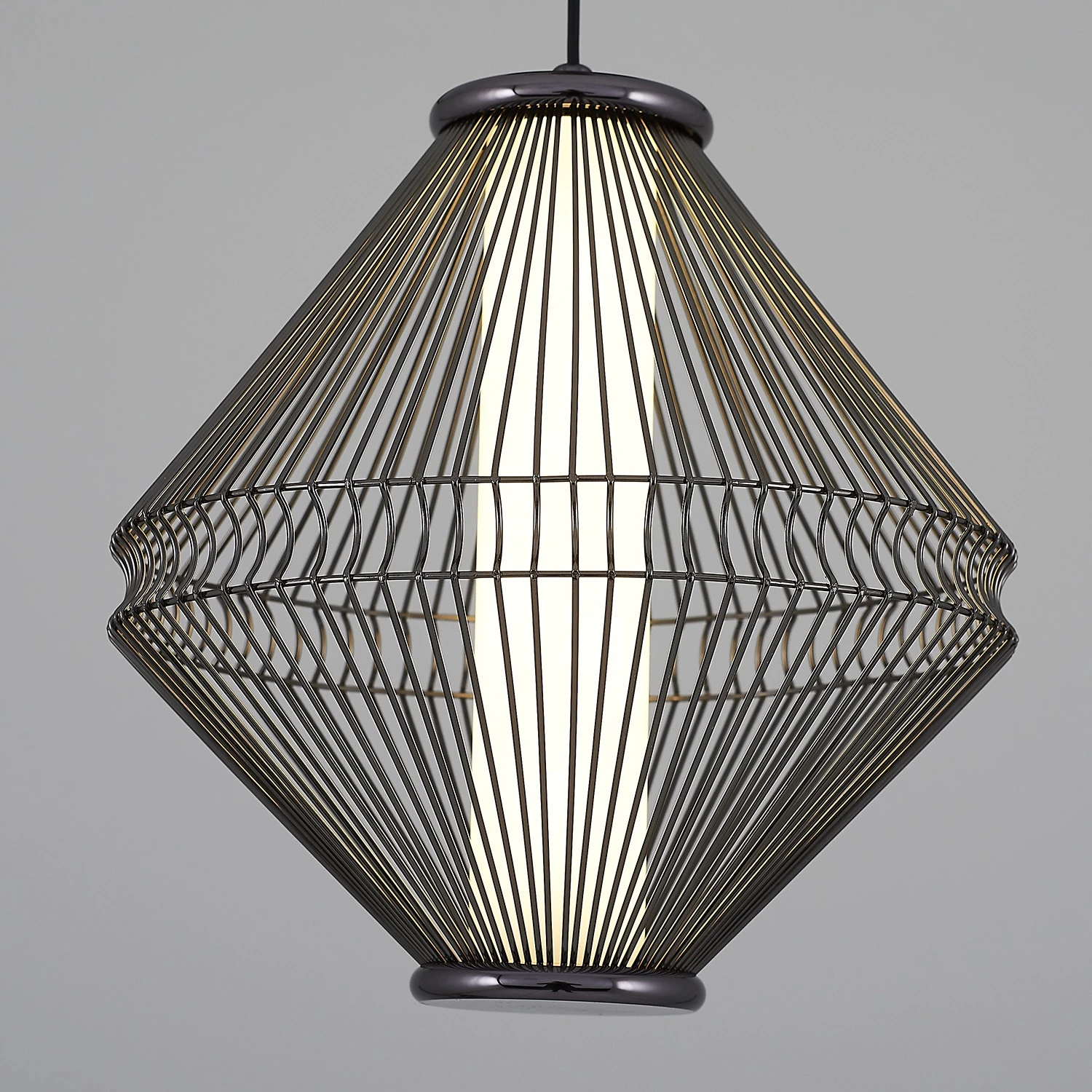 Özcan Aydınlatma Trian Small Dekoratif Led Kafesli Sarkıt - Platin