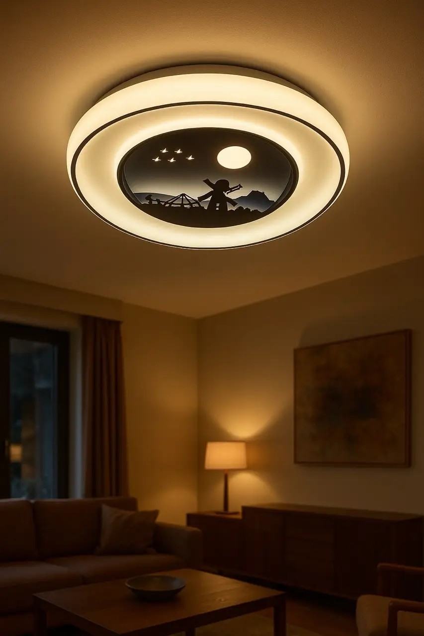Özcan Aydınlatma 1410-08 Yuvarlak 50 cm Led Plafonyer Avize