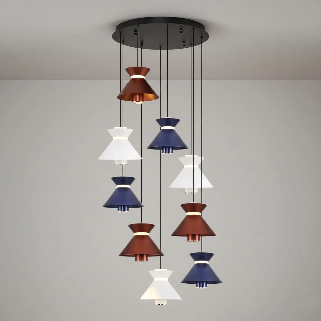 Özcan Aydınlatma 2803-9A 9'lu Dekoratif Led Sarkıt Avize