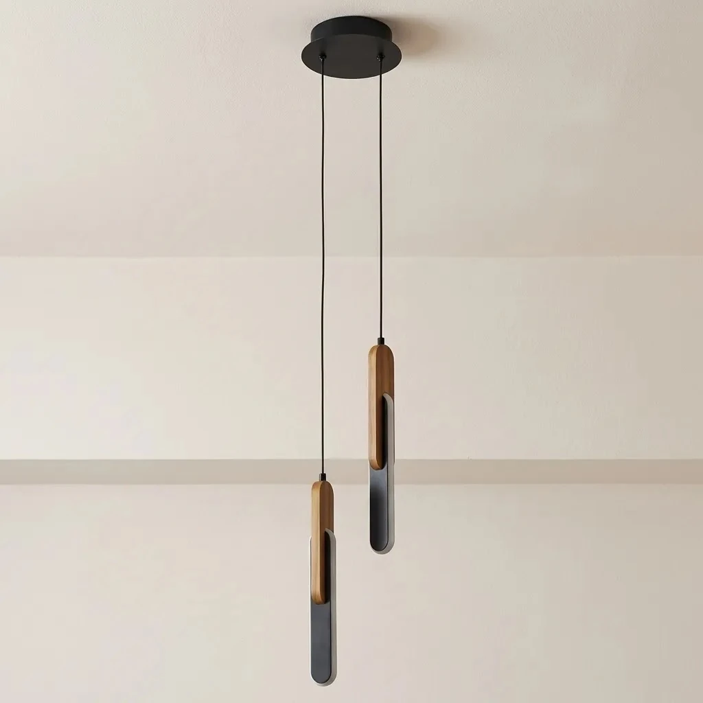Özcan Aydınlatma 2'Li Wooden Led Sarkıt 1426-2A | Sarkıt Avizeler