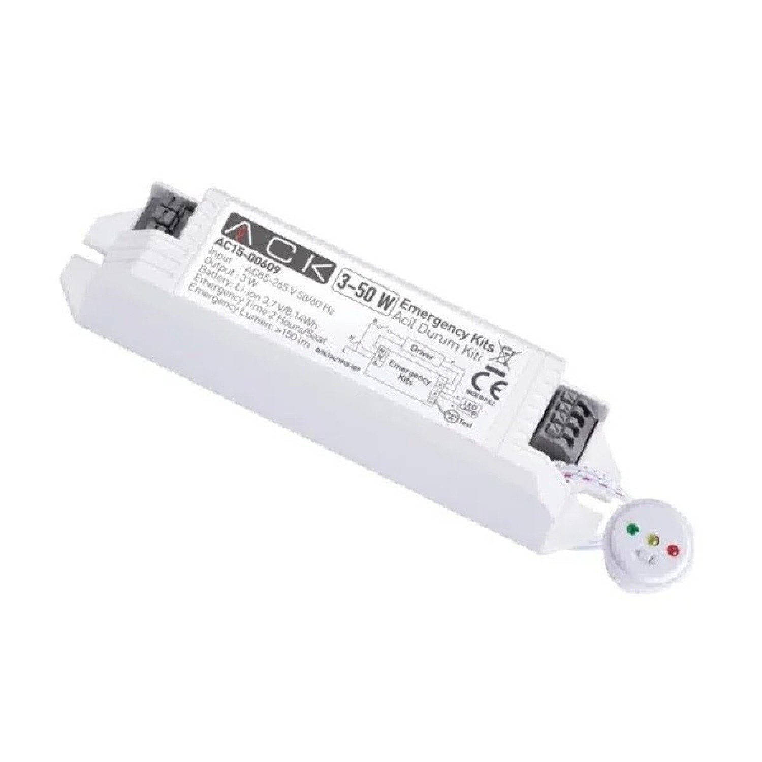 ACK 3-50W Acil Durum Kiti 3,7 V / 2200 mAh