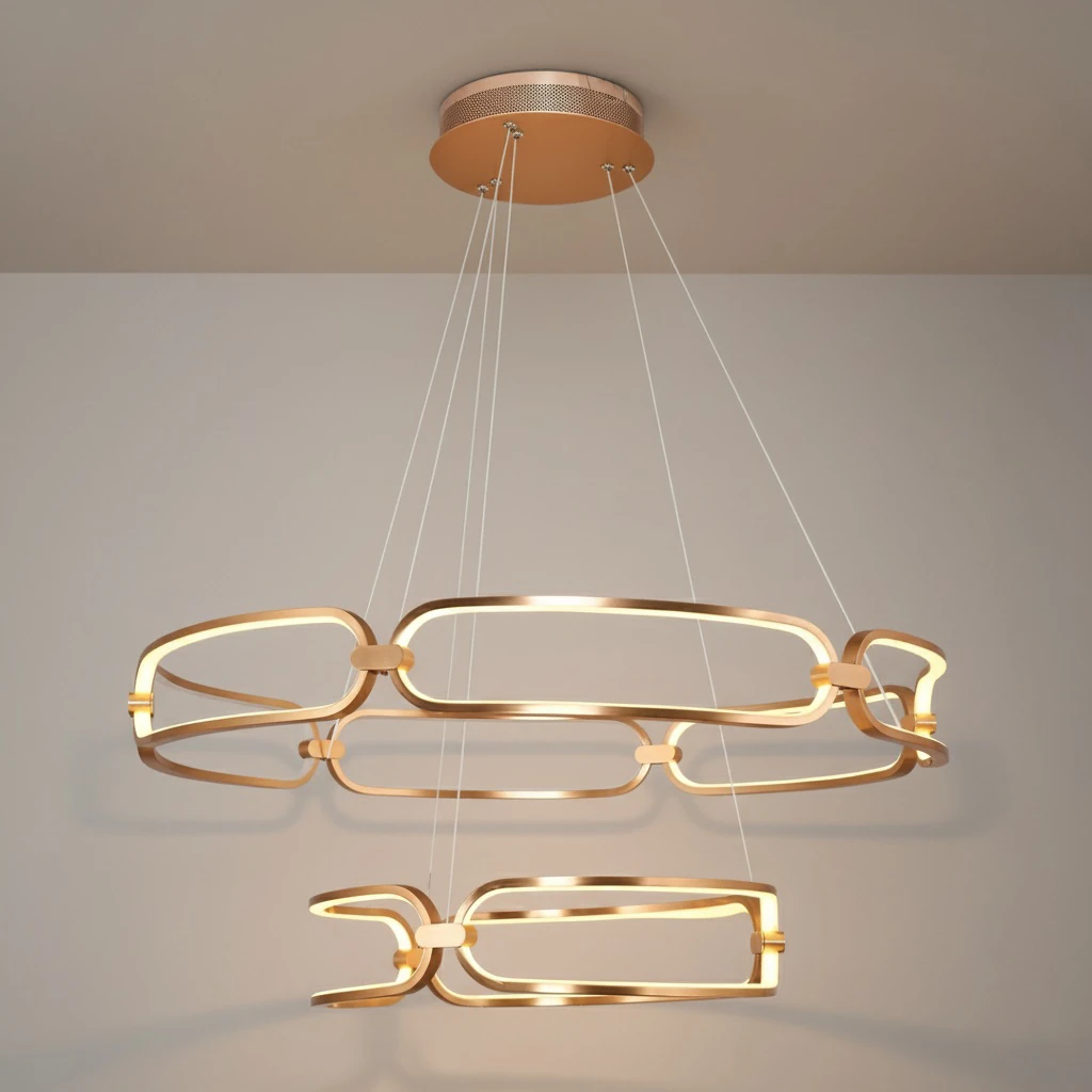 Özcan Aydınlatma 5690-3A 2'li Yuvarlak Dekoratif Led Avize