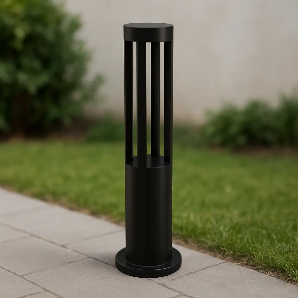 7W - 800 mm Silindir Bahçe Led Direk Siyah