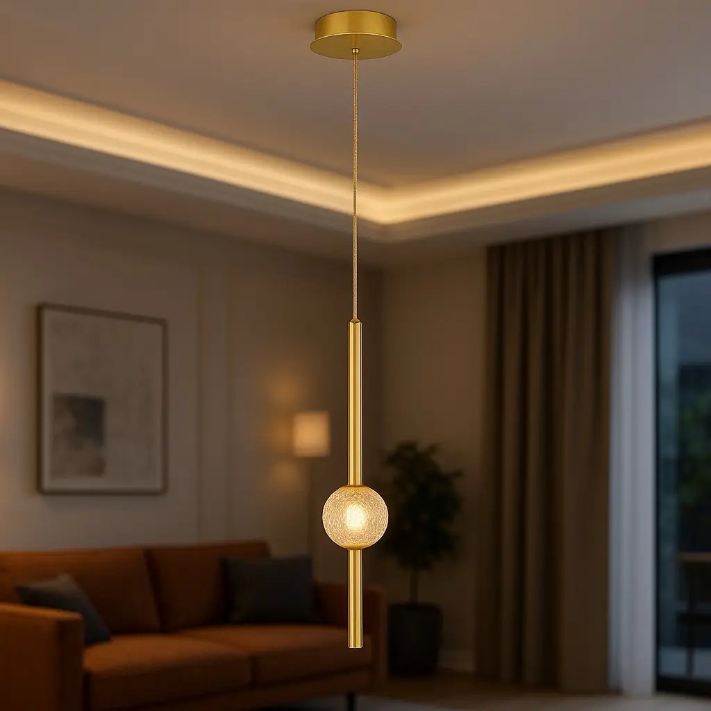 Özcan Aydınlatma 4133-1A Tekli Modern Çubuk Led Sarkıt Avize
