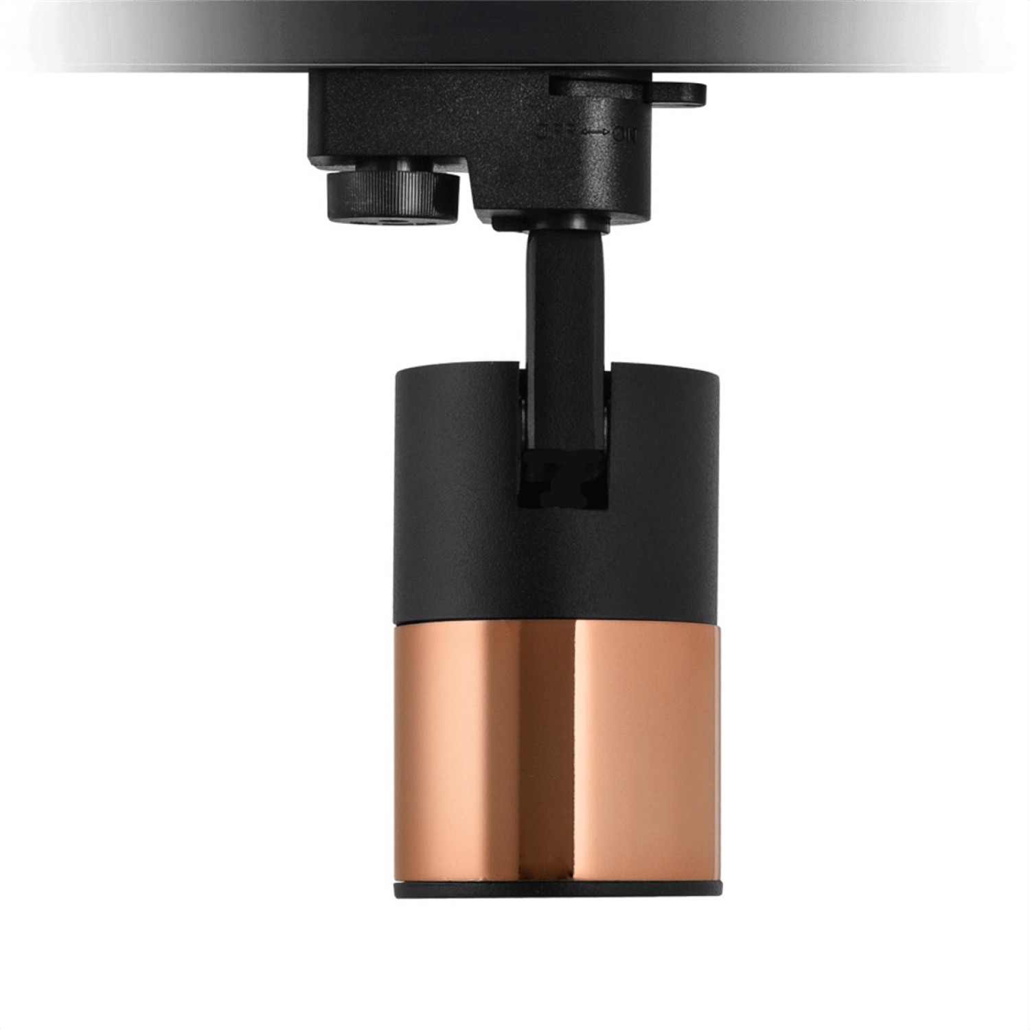 Modesco Samui Monofaze Soketli Yuvarlak Ray Spot - Siyah - Rose Gold