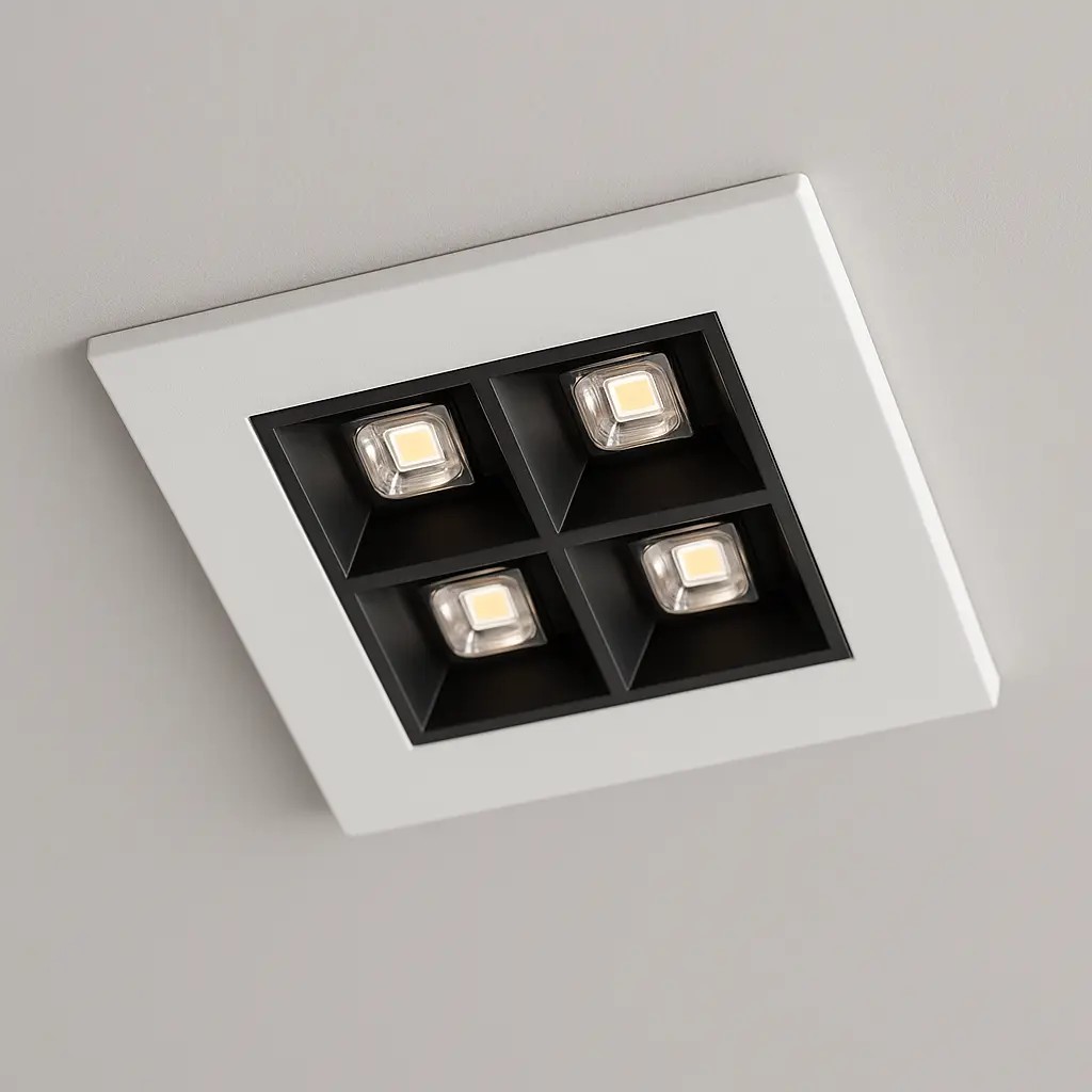 Modesco Aden Kare Sıva Altı Led Spot - Beyaz - Siyah