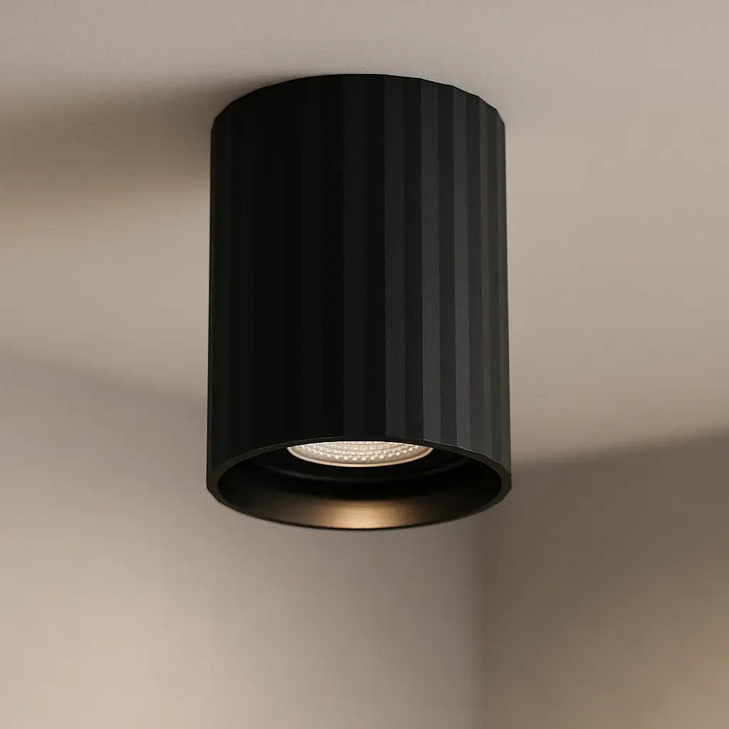 Jupiter Yuvarlak Sıva Üstü Sabit Spot JC081 - Siyah