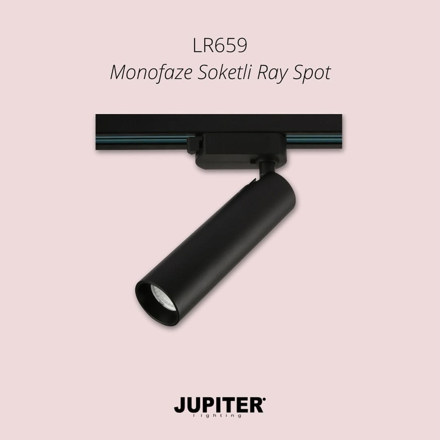 Jupiter 7W Monofaze Soketli Hareketli Ray Spot LR659 - Siyah