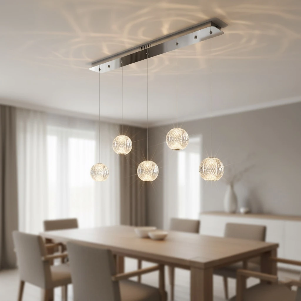 Özcan Aydınlatma 4134-5AS 5'li Merkür LED Sarkıt Avize