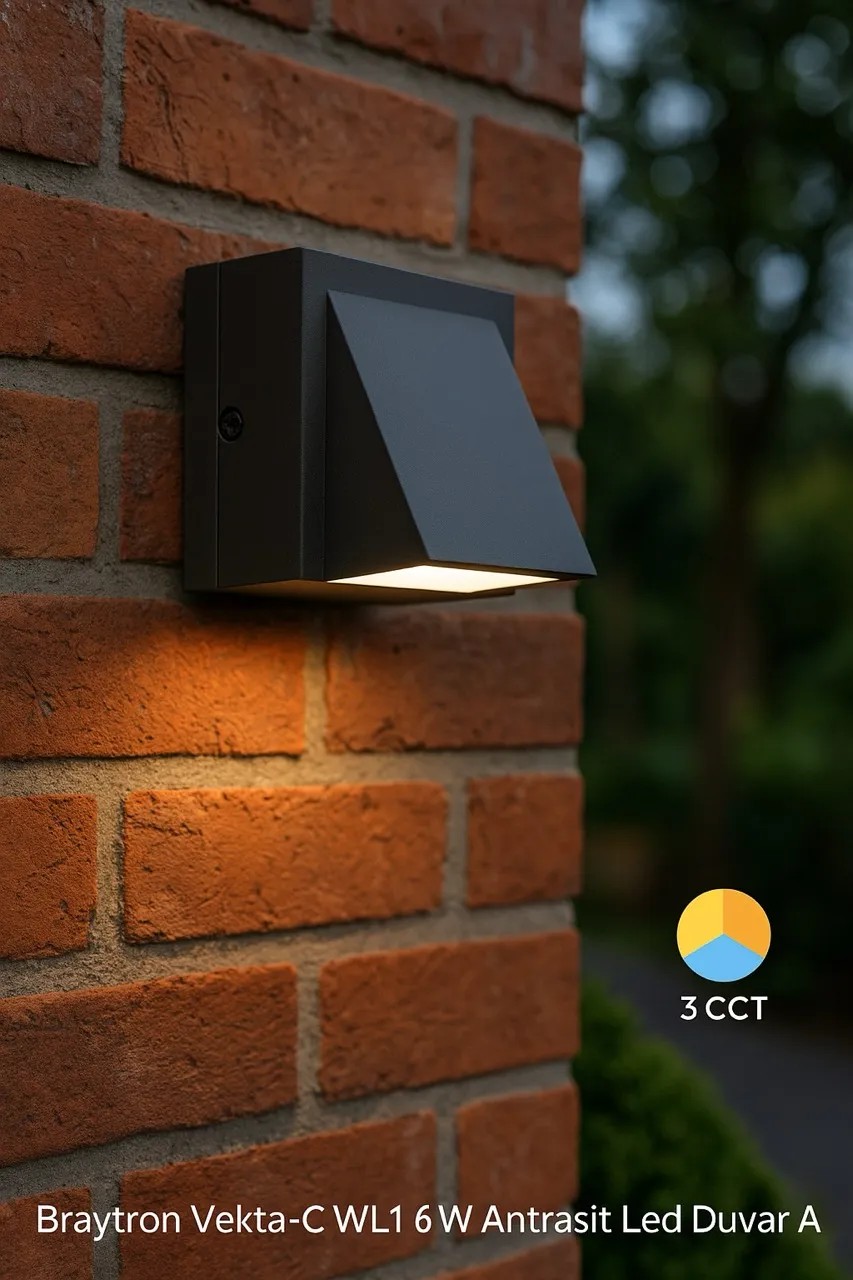 Braytron Vekta-C WL1 6W Antrasit Led Duvar Aplik 3 Renk