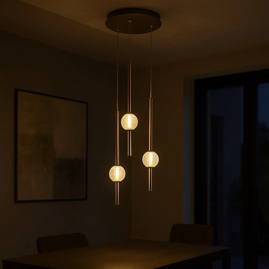 Özcan Aydınlatma 4133-3A 3'lü Modern Çubuk Led Sarkıt Avize