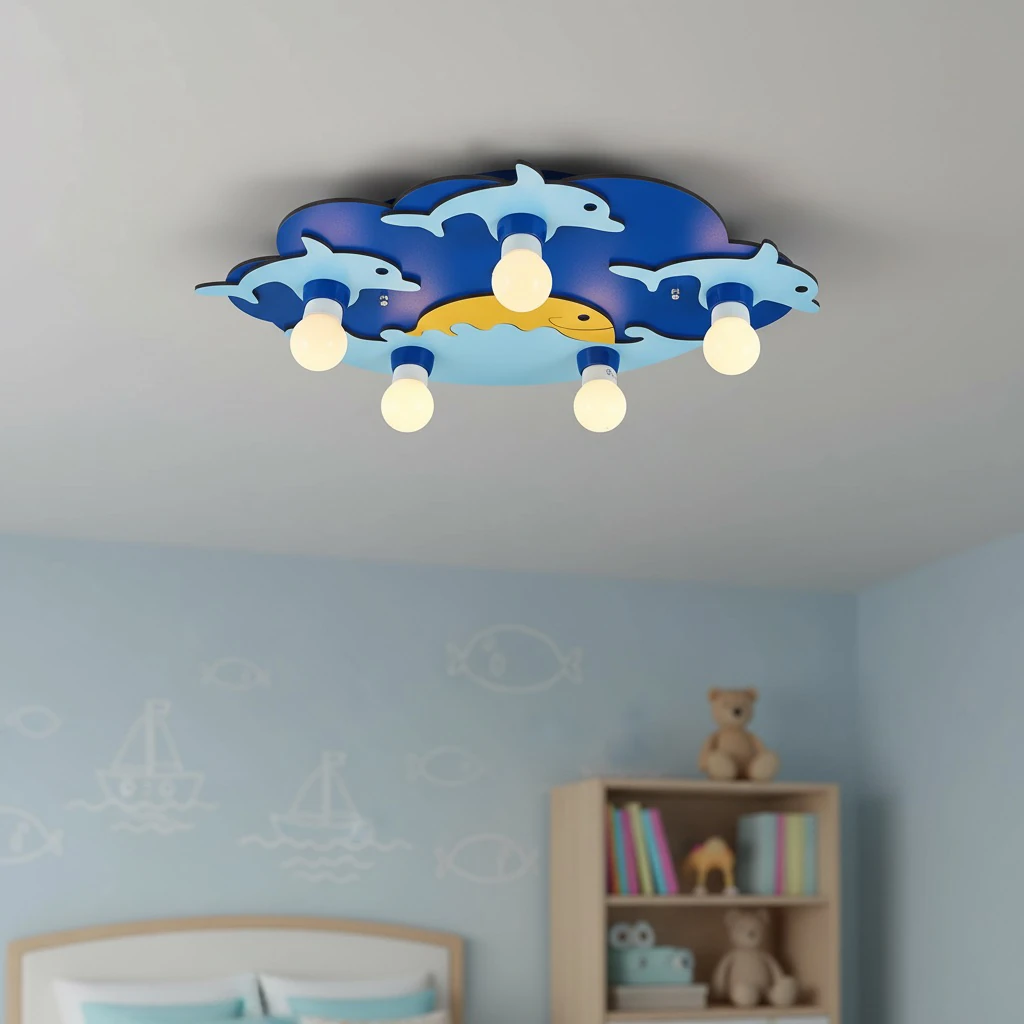 Özcan Aydınlatma 4802-2 Yunus Balıklı Çocuk Odası Avize