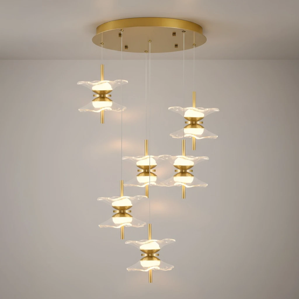 Özcan Aydınlatma 4113-6A 6'lı Dekoratif Led Sarkıt Avize