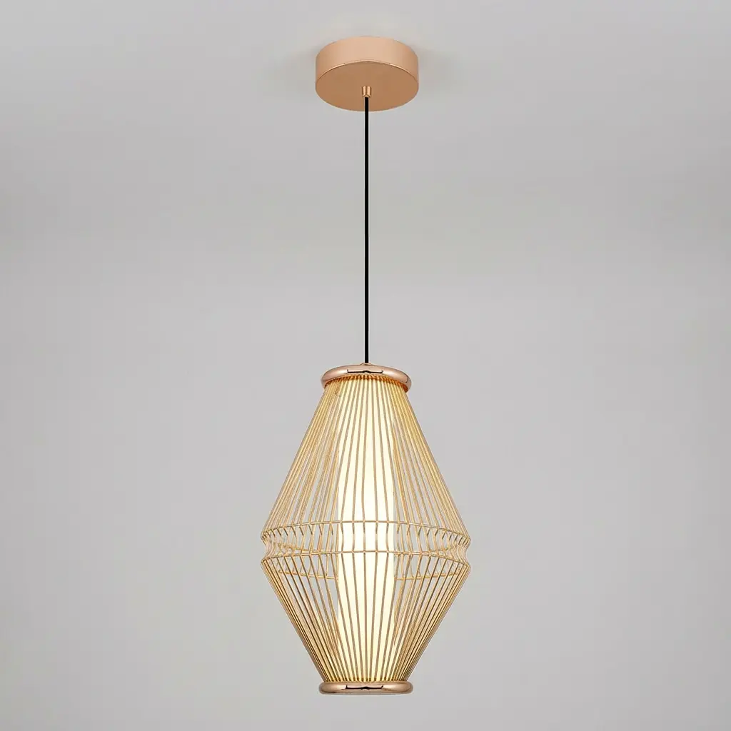 Özcan Aydınlatma Trian X Small Dekoratif Led Kafesli Sarkıt - Sarı