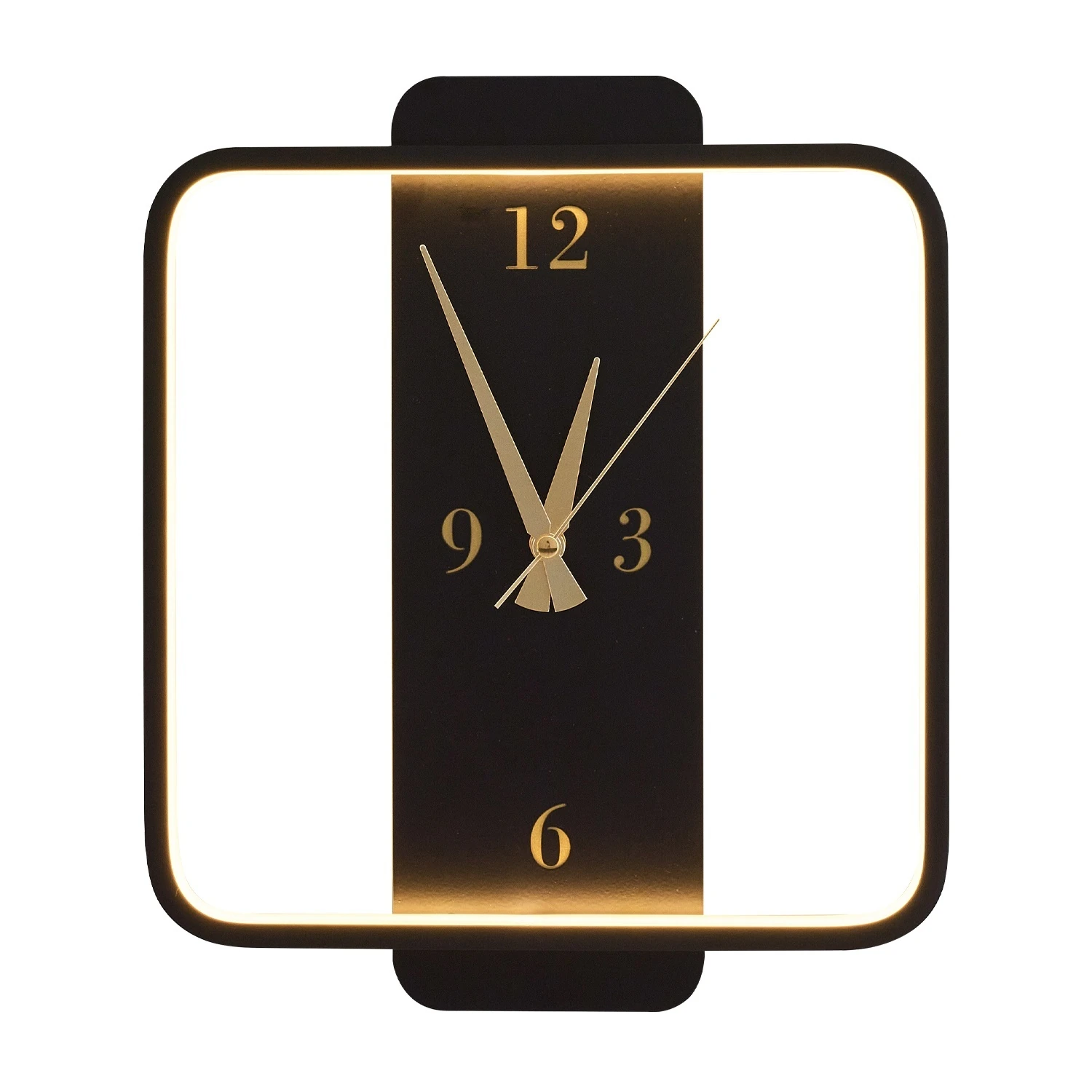 Özcan Aydınlatma Kare Led Duvar Saati - Siyah