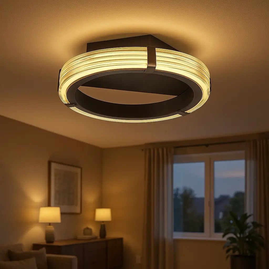 Özcan Aydınlatma 2719-1 Çember 40 cm LED Plafonyer Avize - Kahve