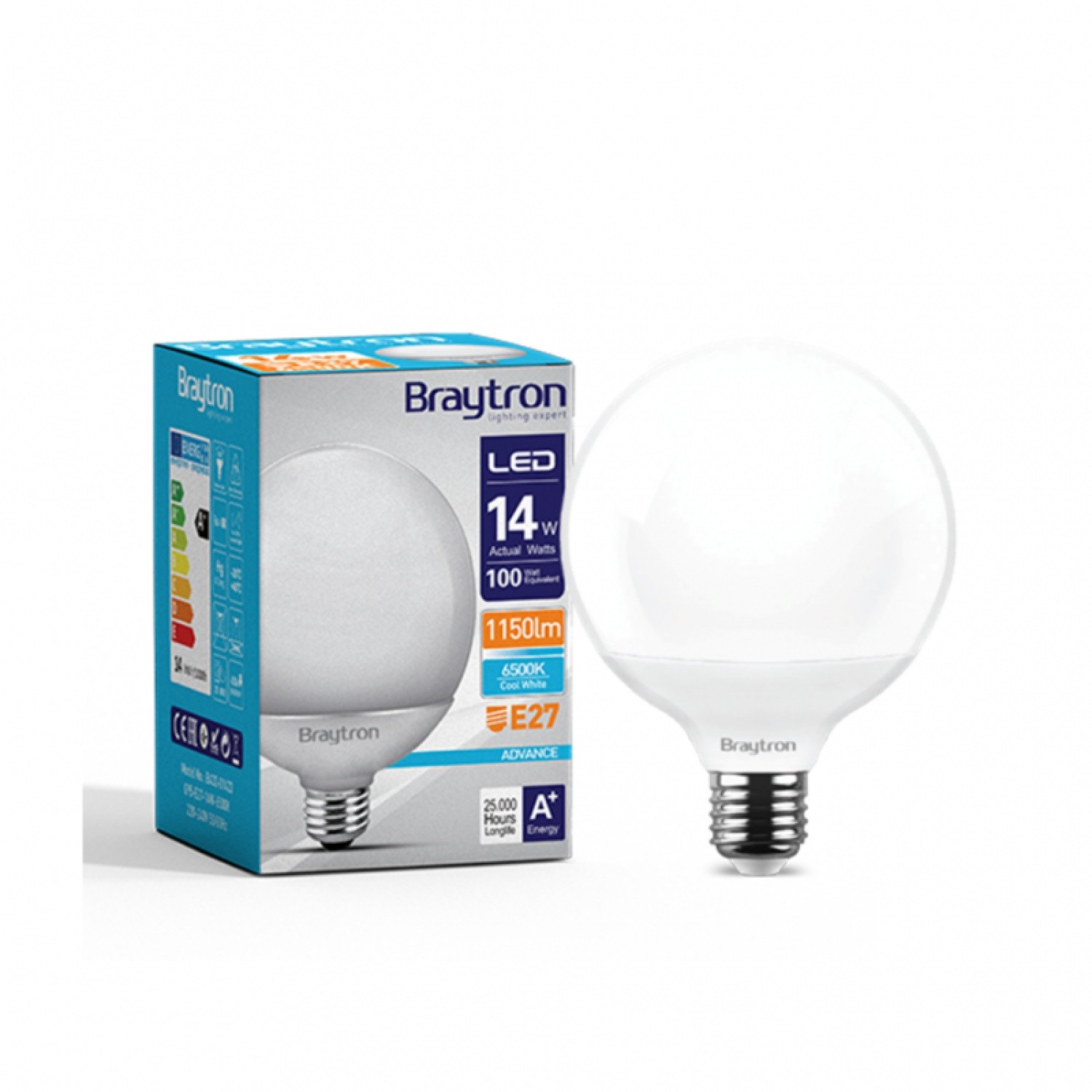 Braytron 14W G95 E27 6500K Glop Led Ampül