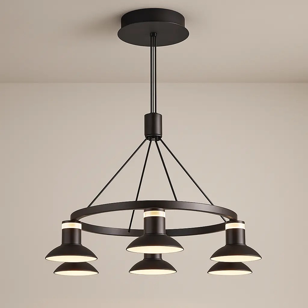 Özcan Aydınlatma 3127-6A Platin 6'Lı Foola Led Avize 3 Renk