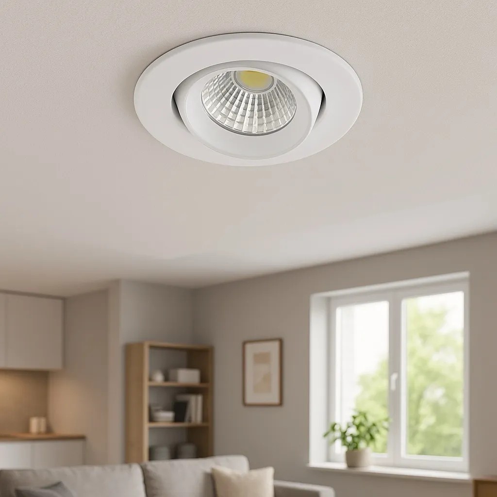 ACK 8W Hareketli Sıva Altı Yuvarlak Led Spot 6500K
