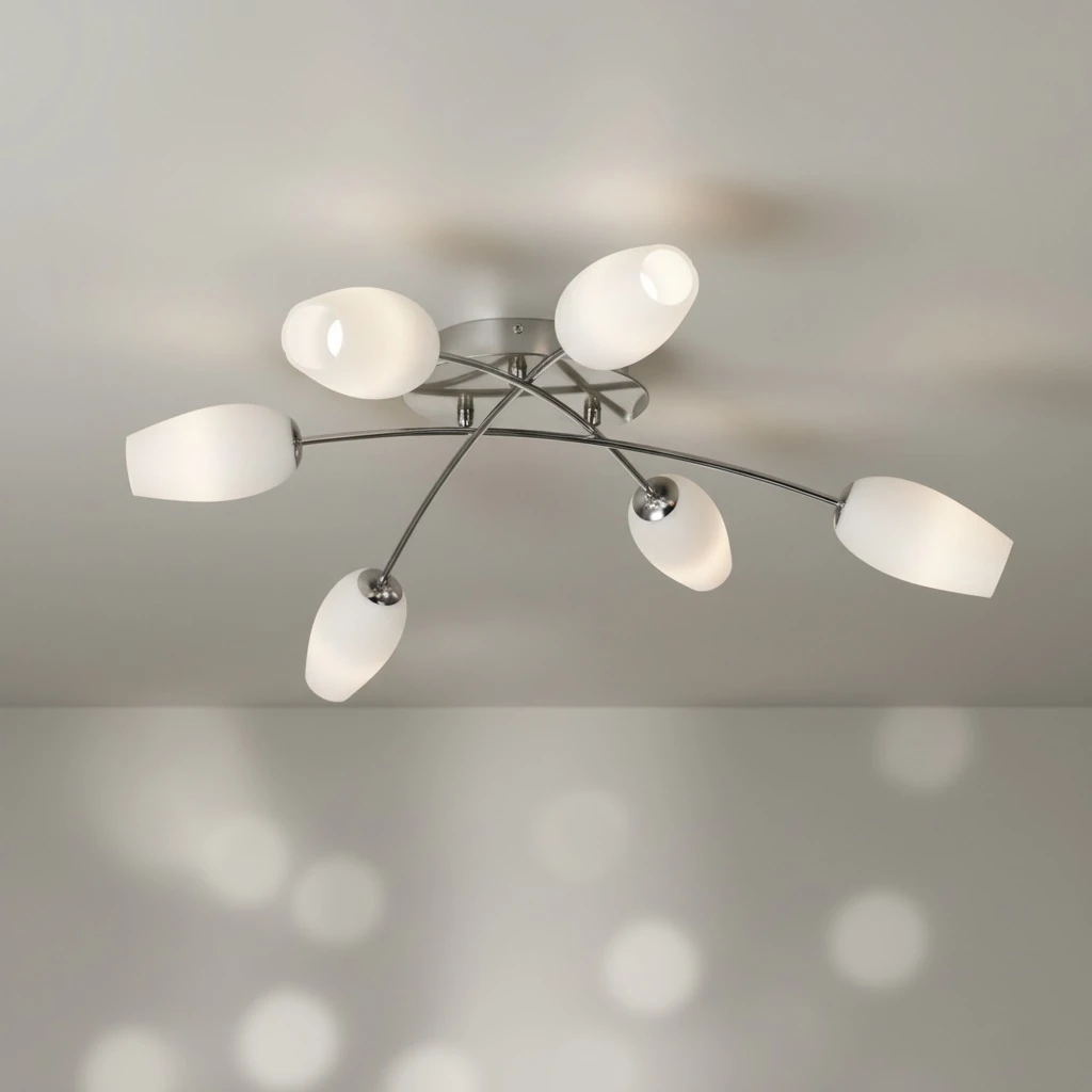 Özcan Aydınlatma 5663-6 6'lı Camlı LED Plafonyer Avize