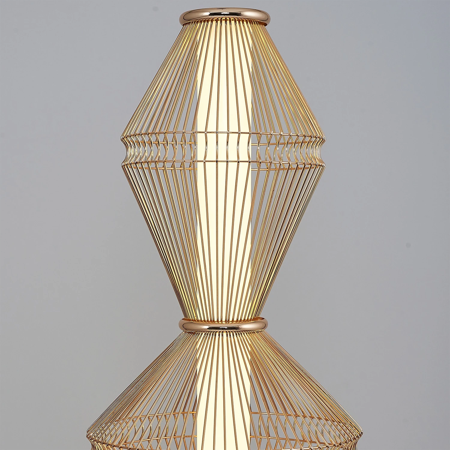 Özcan Aydınlatma Trian Large Dekoratif Kafesli Lambader - Sarı