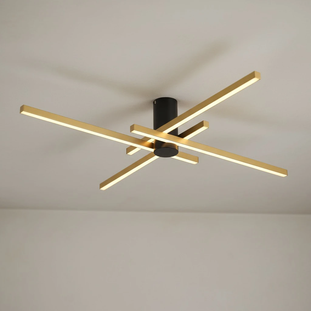 Özcan Aydınlatma 3149-2 Kare 4 Çubuklu Led Armatür Avize