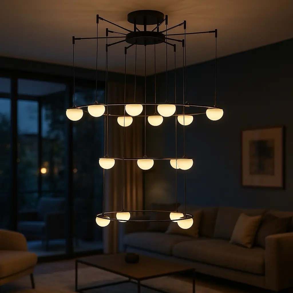 Özcan Aydınlatma 2846-18A Yuvarlak 18'li Sonic Led Avize