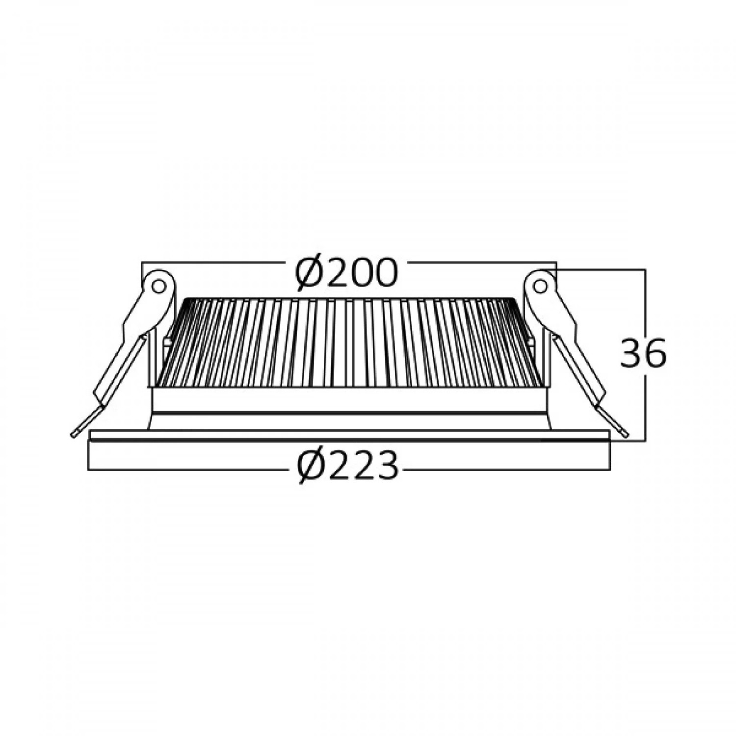 Braytron 32W Sıva Altı Faton Backlight Led Downlight Spot