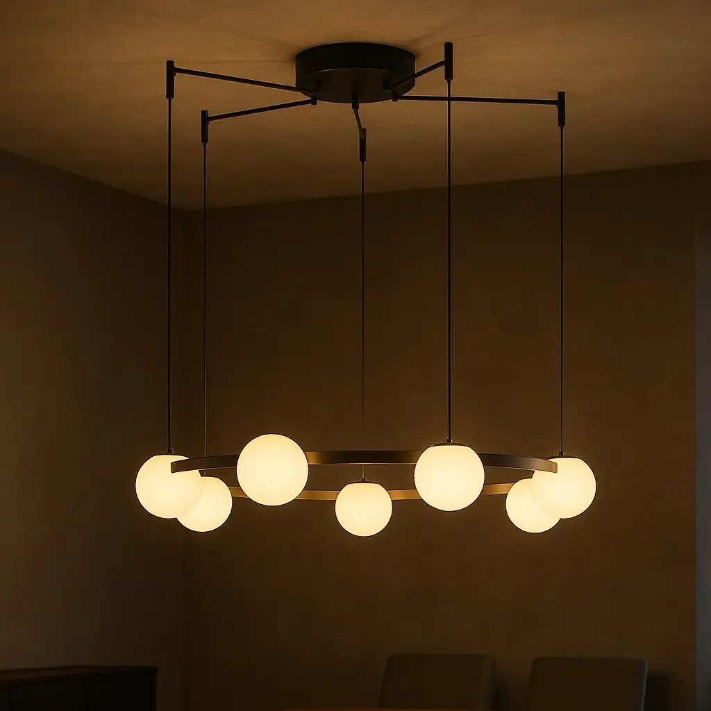 Özcan Aydınlatma 2846-7A Yuvarlak 7'li Sonic Led Avize