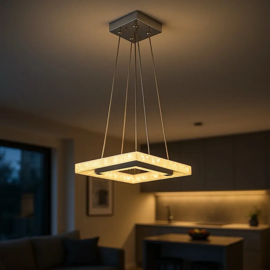 Özcan Aydınlatma 5633-1A Tekli Kare Modern LED Sarkıt Avize