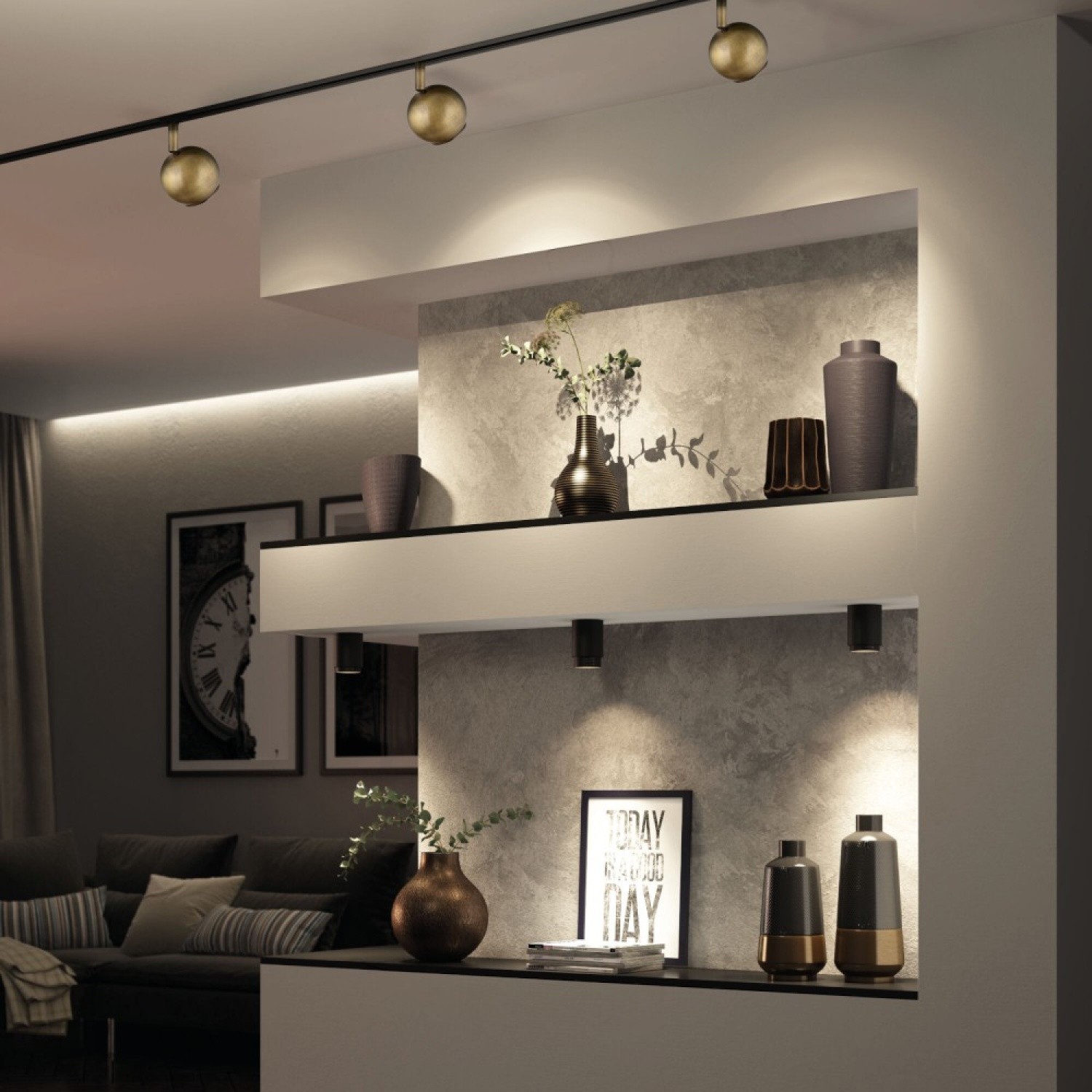 Modesco Split Monofaze Soketli Yuvarlak Ray Spot - Eskitme