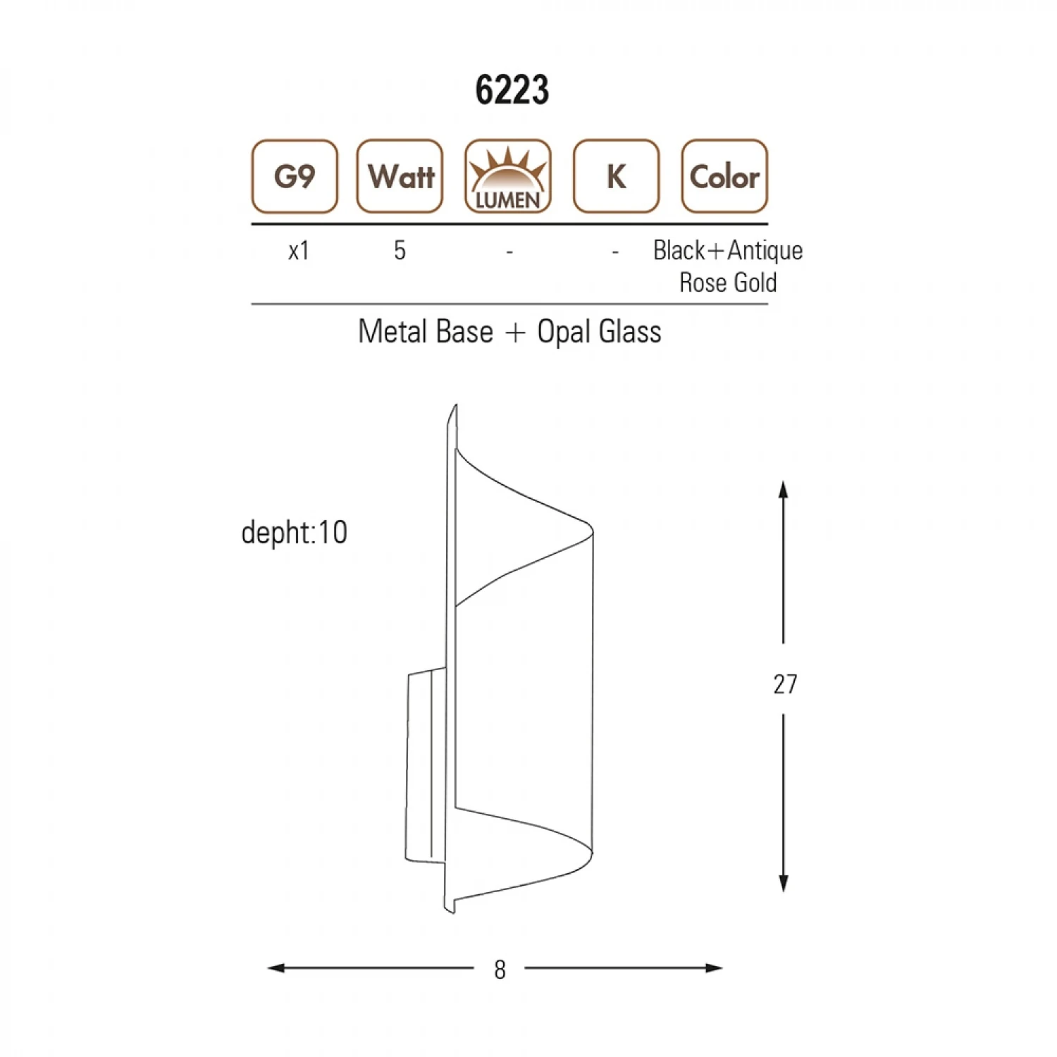 Özcan Aydınlatma Retro Çift Yönlü Duvar Aplik