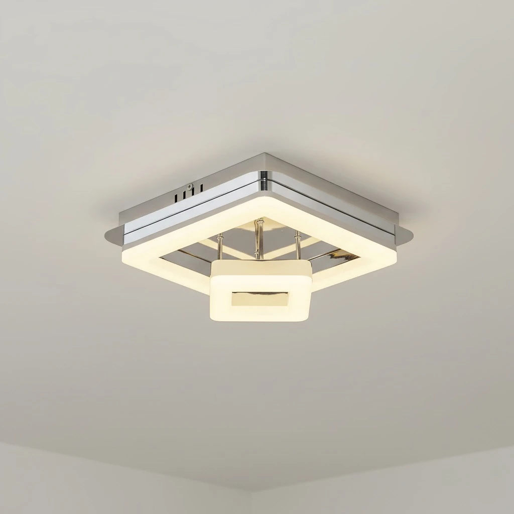 Özcan Aydınlatma 5633-1 Kare 2 Katlı LED Plafonyer Avize