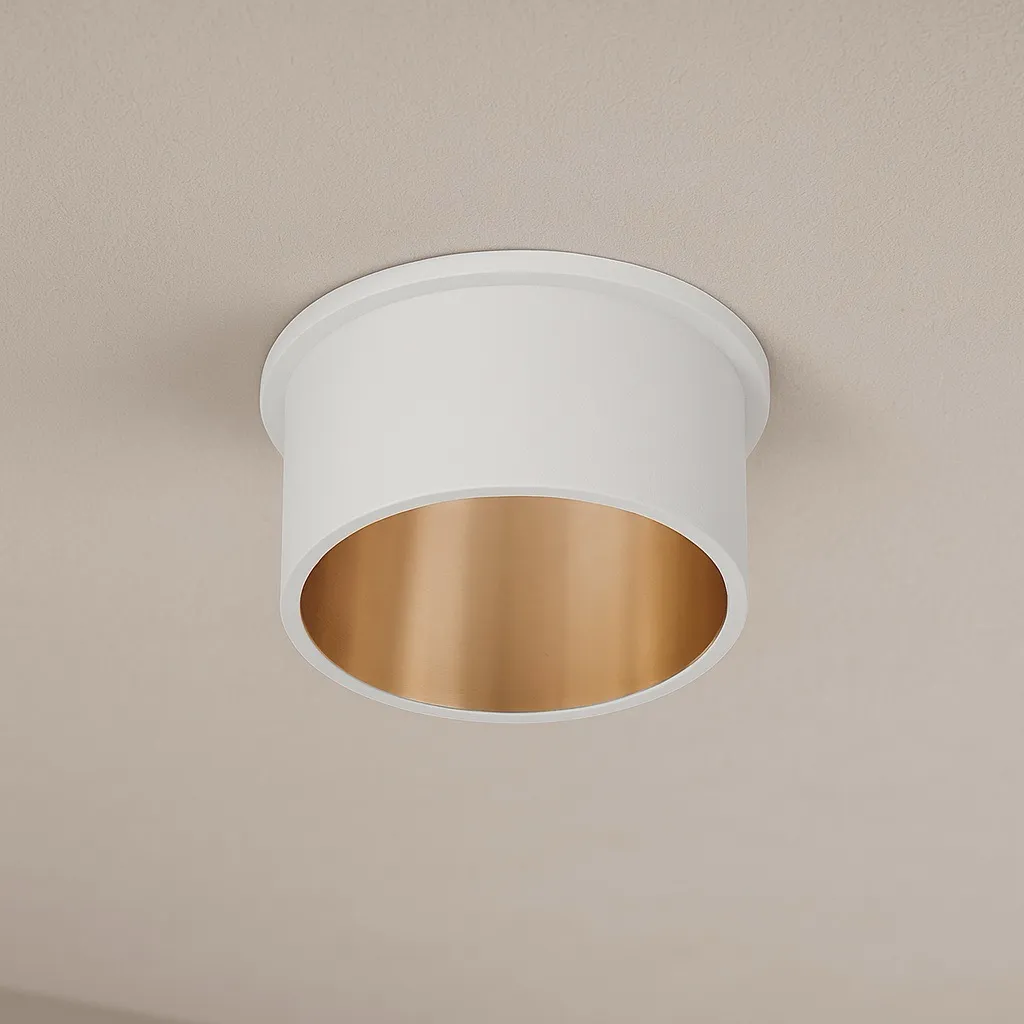 Braytron Alfa Sıva Altı Yuvarlak Sabit Spot - Siyah - Gold