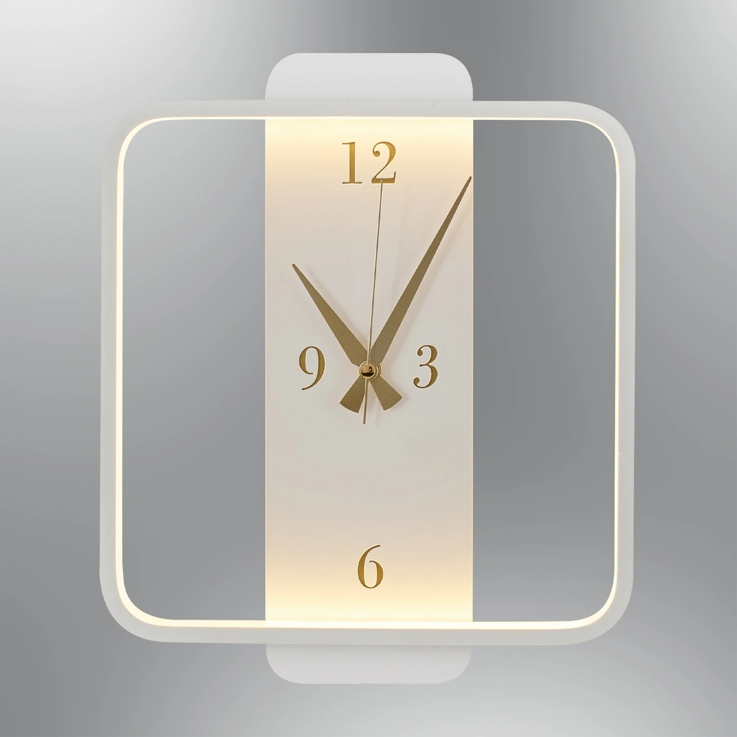 Özcan Aydınlatma Kare Led Duvar Saati - Beyaz