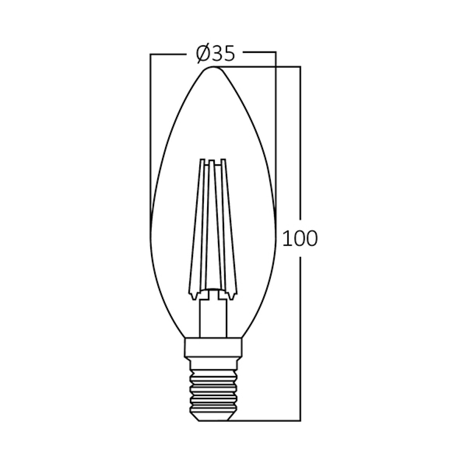 Braytron 4W C35 E14 2700K Mum Led Ampül