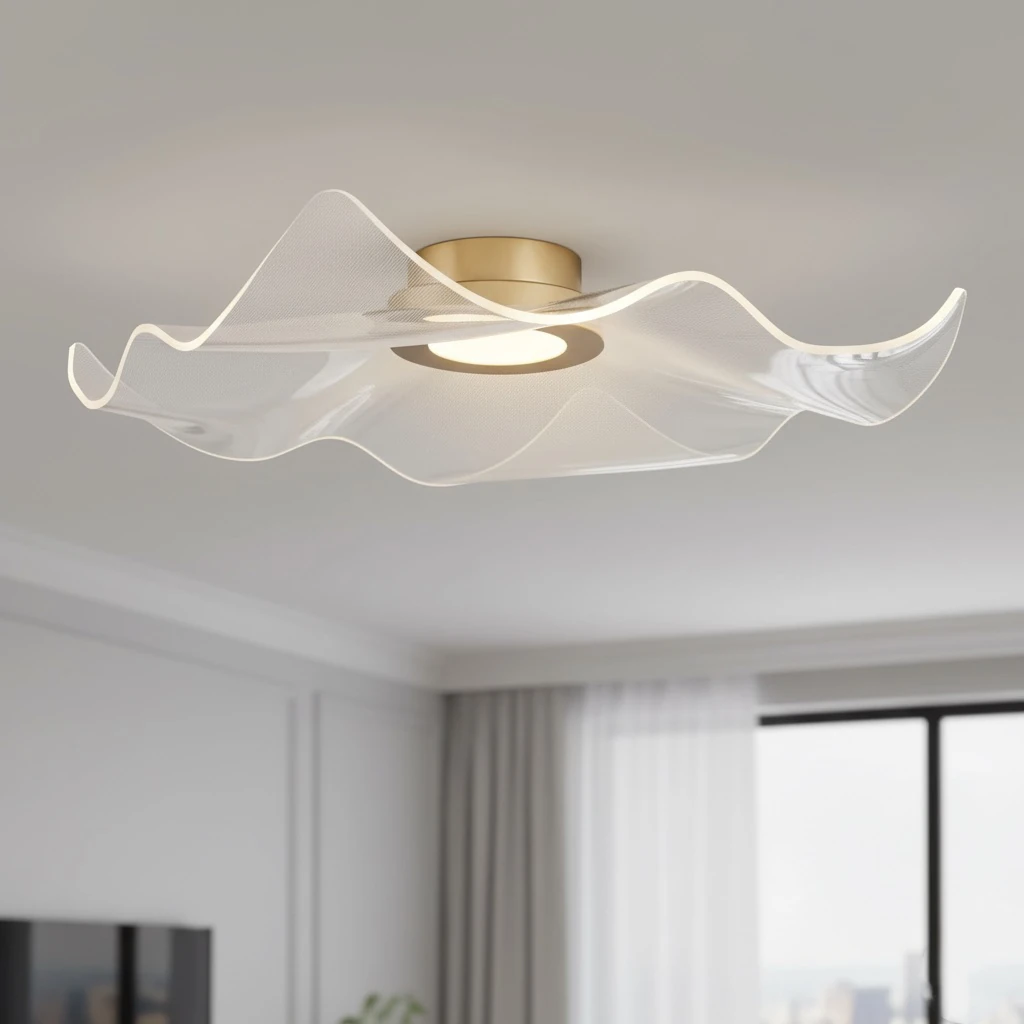 Özcan Aydınlatma 4331-1 Akrilik Çiçek LED Plafonyer Avize - Sarı