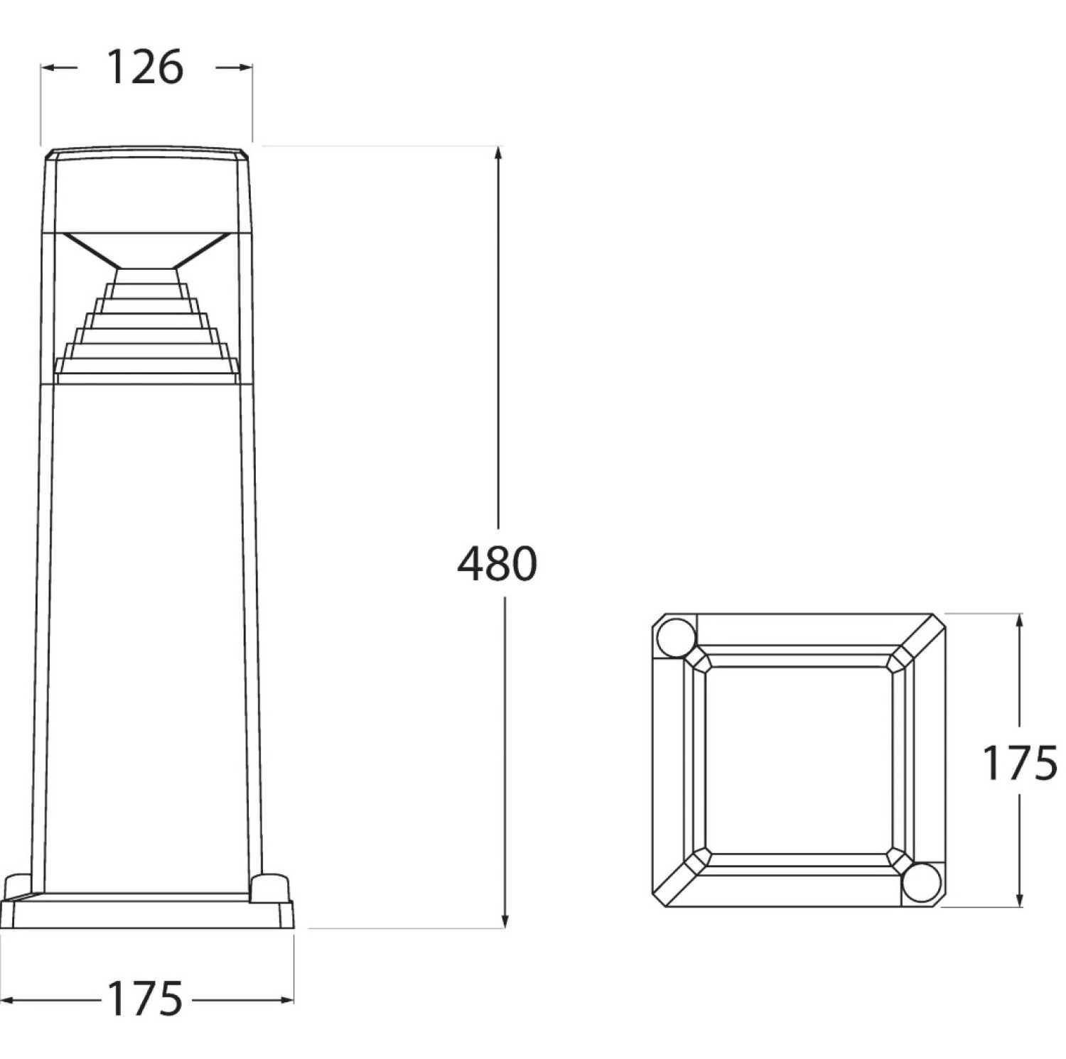 Fumagalli Ester 500 mm Siyah Led Bahçe Armatür 3 Renk