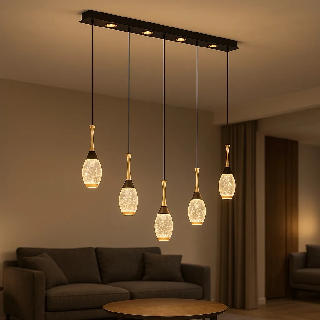 Özcan Aydınlatma 2819-5AS 5'li Sıralı Dekoratif Led Avize