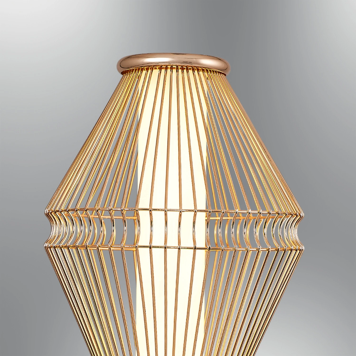 Özcan Aydınlatma Trian Medium Dekoratif Led Kafesli Masalambası