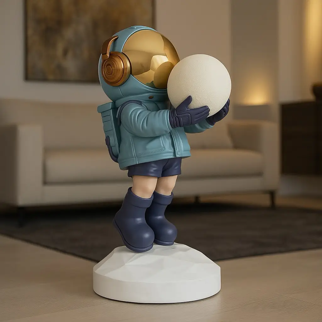 Özcan Aydınlatma 2050-4 Astronot Heykel 72 cm | Aksesuarlar | Krom