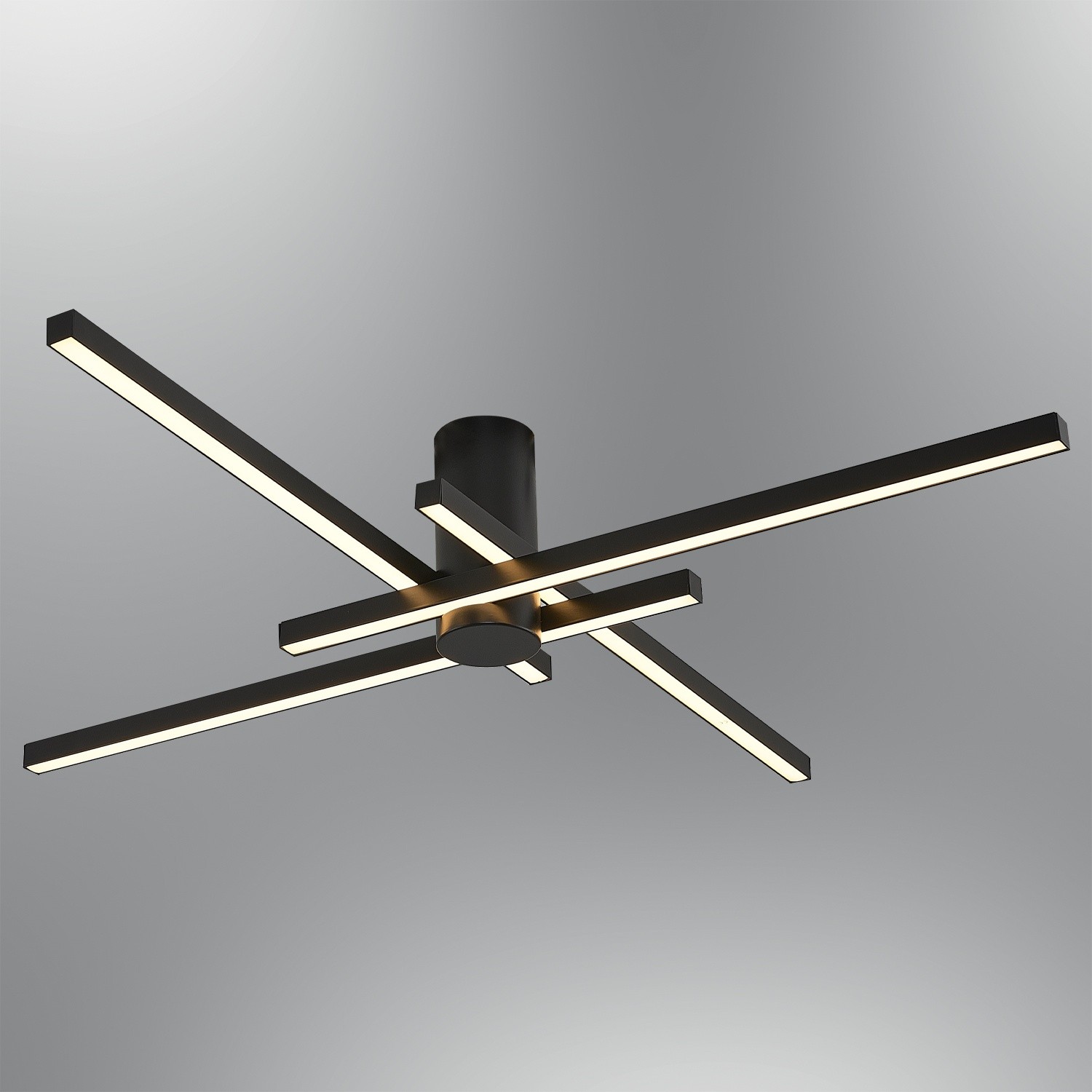 Özcan Aydınlatma 3149-3 Kare Büyük 4 Çubuk LED Armatür Avize - Siyah