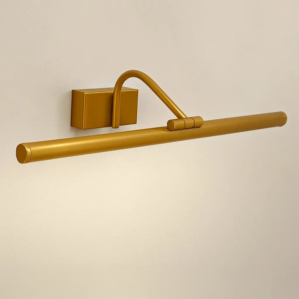 Modesco Warsaw 45 Cm Dekoratif Şarjlı Led Tablo - Ayna Aplik - Gold