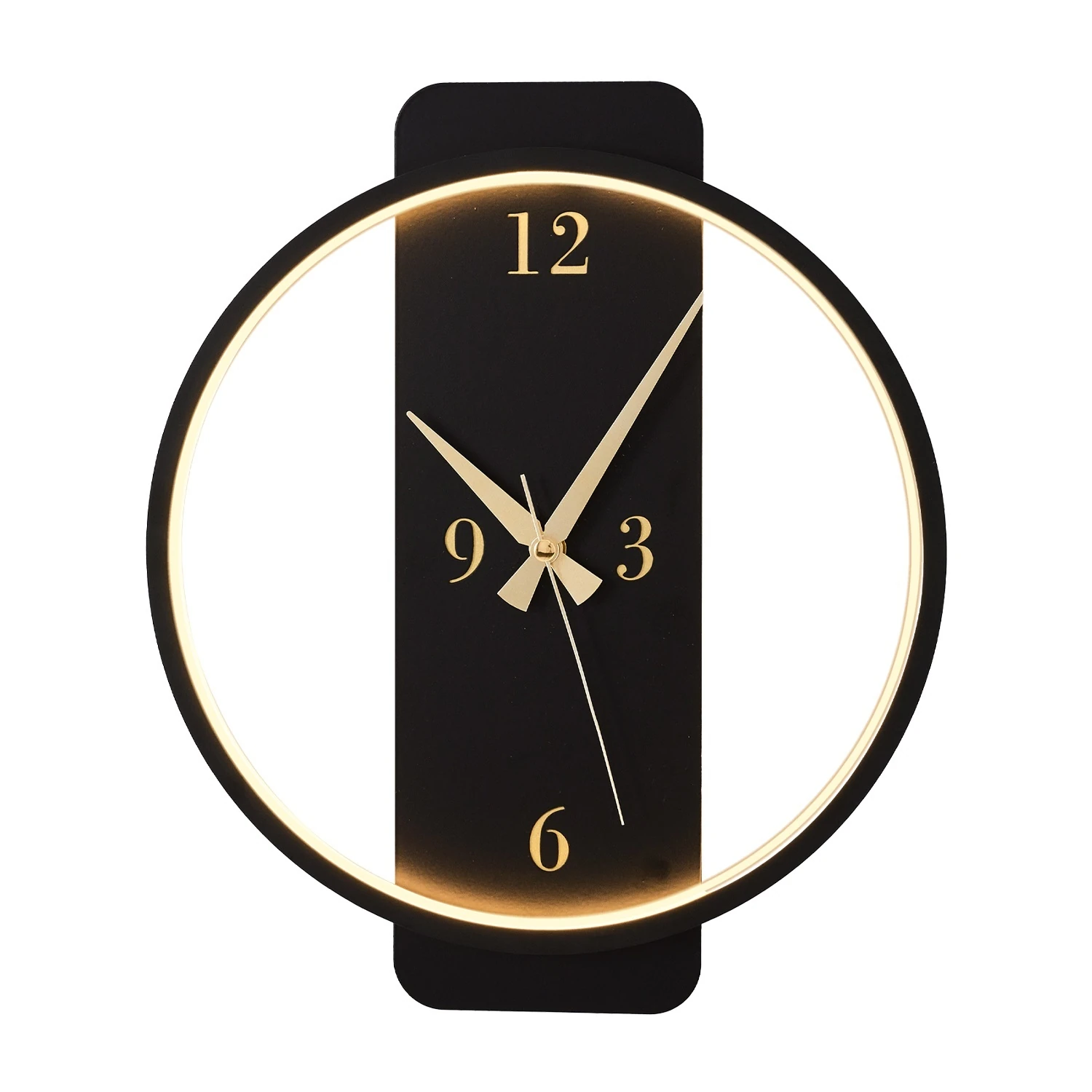 Özcan Aydınlatma Yuvarlak Led Duvar Saati - Siyah