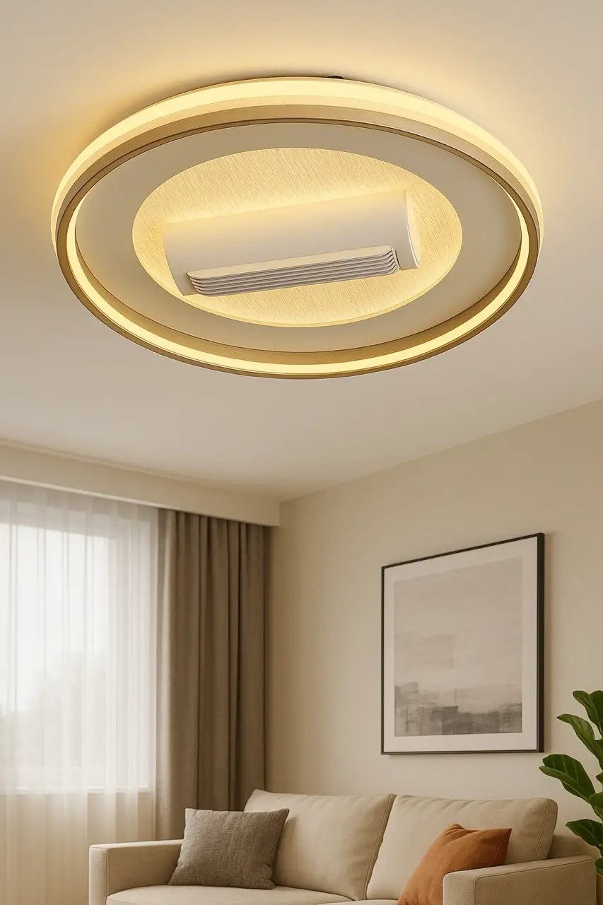 Özcan Aydınlatma 1412-3 Yuvarlak Fanlı Led Plafonyer 3 Renk