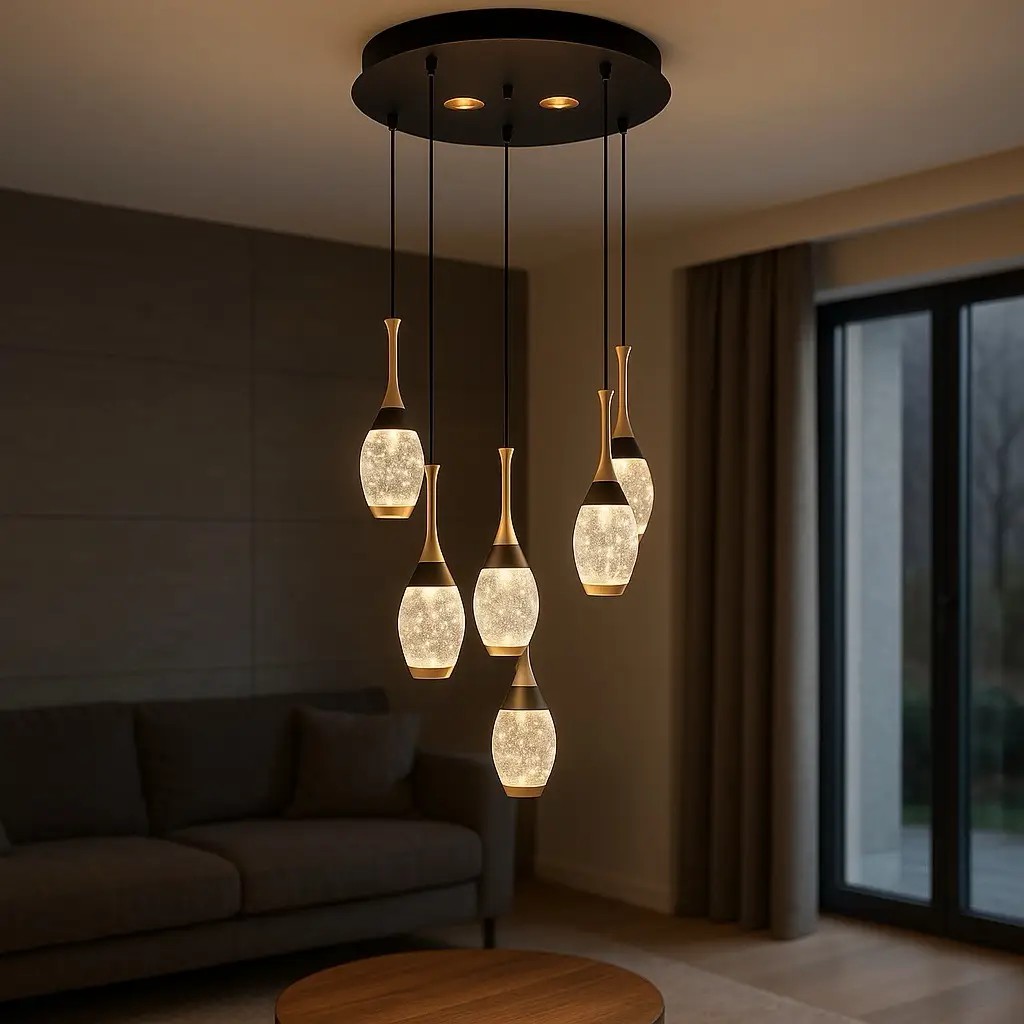 Özcan Aydınlatma 2819-6A 6'lı Dekoratif Led Avize