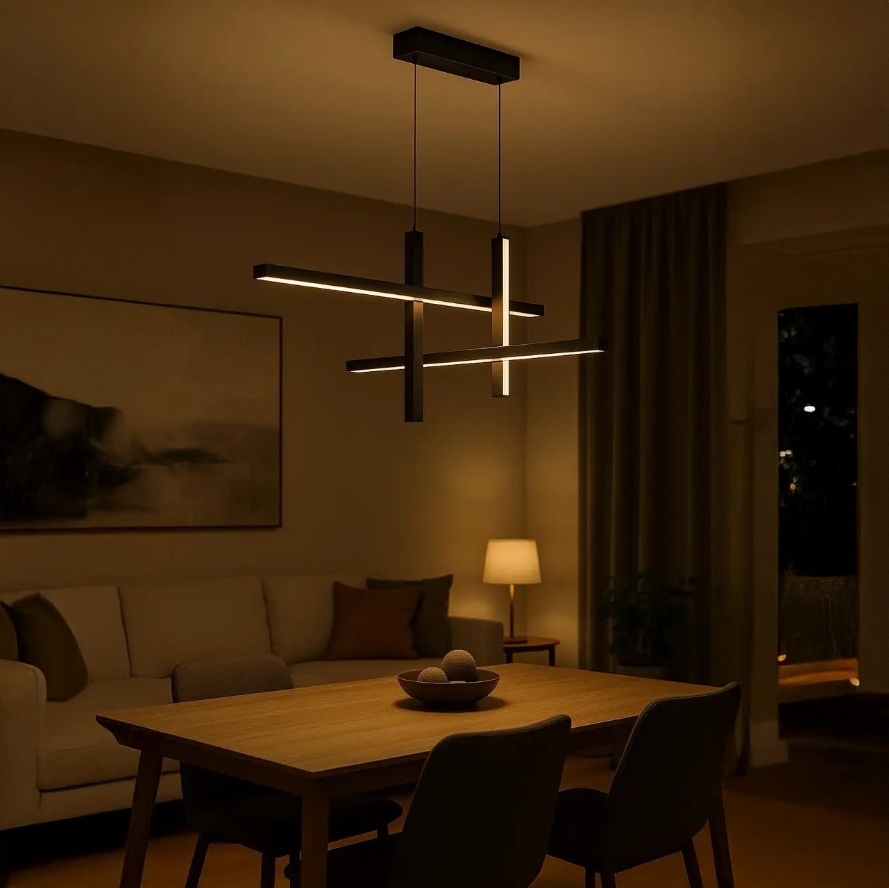 Özcan Aydınlatma 3151-A Dekoratif Çubuklu Led Avize