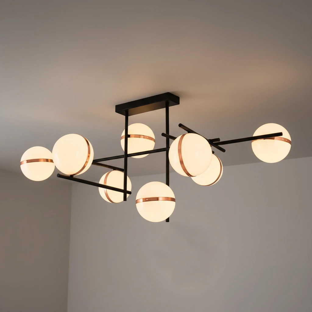 Özcan Aydınlatma 4129-8 8'li Modern Küre Armatür Avize