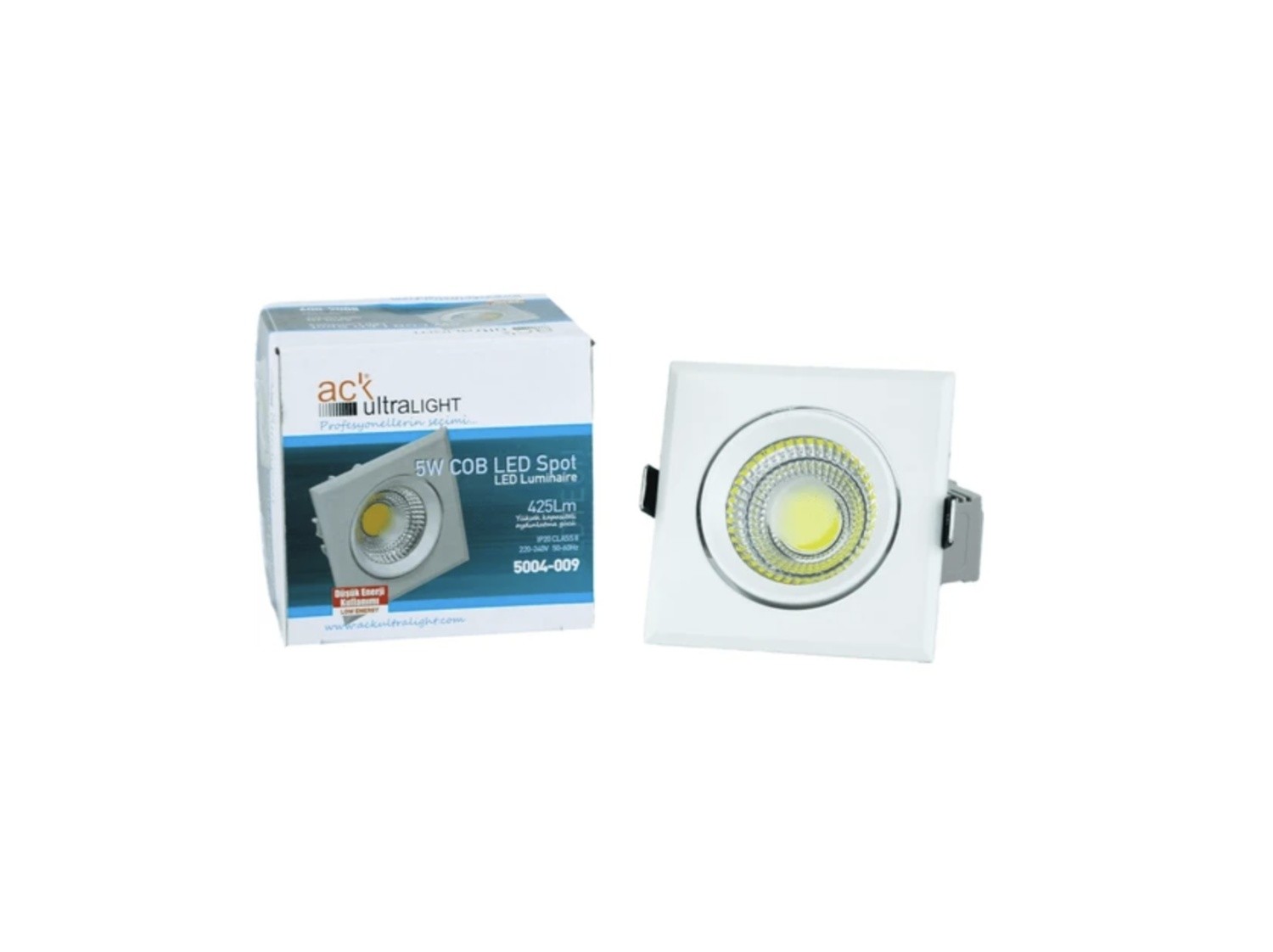 ACK 5W Hareketli Sıva Altı Kare Led Spot 3000K