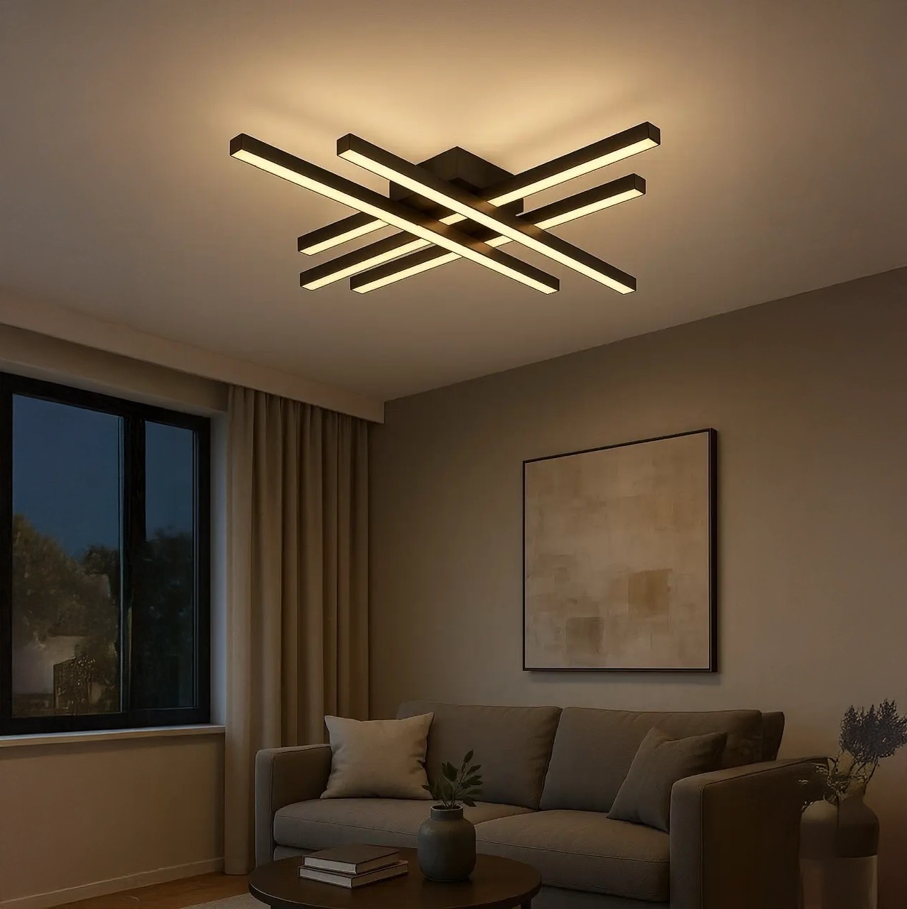 Özcan Aydınlatma 3151-1 Modern Çubuklu LED Plafonyer Avize